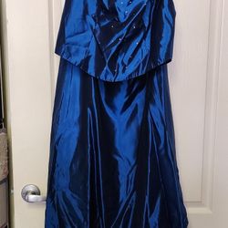 Blue 2 Piece Halter Top Dress, With Sparkles