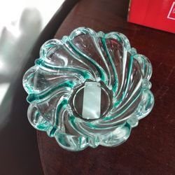 MIKASA PEPPERMINT GREEN CANDLE HOLDER OR SWEET BOWL