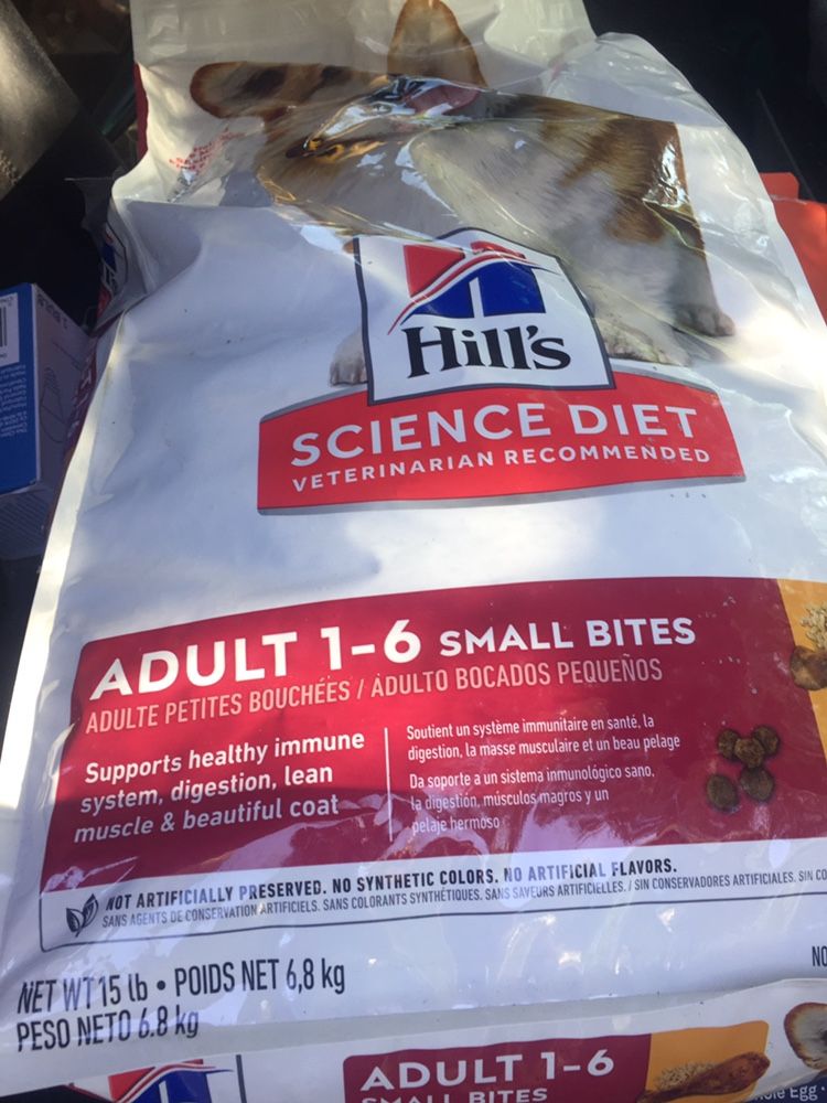 Hills science diet Chicken and barley 15 pounds  What is 3499 can have for 20