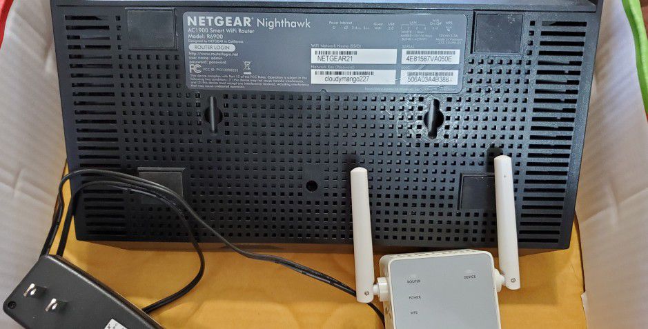 Netgear AC1900 Dual Band Router, And Rx3700 Extender