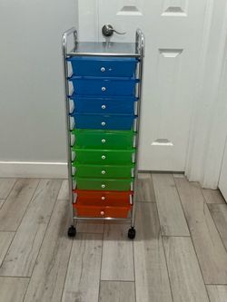10-Drawer Rolling Storage Cart