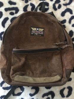 Vintage jansport leather backpack