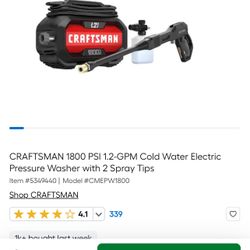 Craftsman pressure washer 