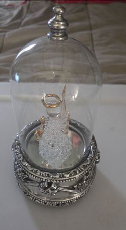 vintage International Silver Company Illuminated Angel Musical Globe