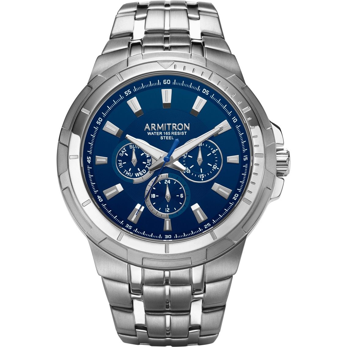 Armitron Men's Multi Function Silver Tone Bracelet 46mm Watch 20/5144NVSV -2... $80 OBO