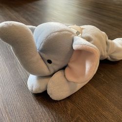 VTG 1996 Ty Squirt the Elephant 15” Plush Pillow Pal Stuffed Animal