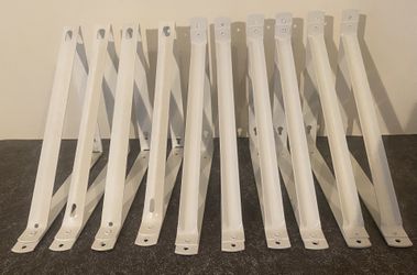 10 - 10” X9” White Shelf Brackets