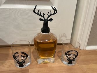 Pottery barn stag decanter