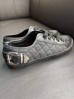 Grey quilted shoes 6.5