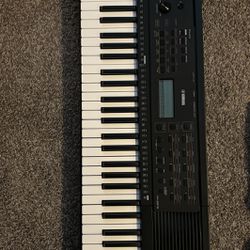 Yamaha PSR-E273 61-Key Portable Keyboard With Power Adapter, Stand, and Samson HP30 Headphones