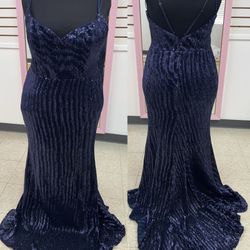 New With Tags Alyce Paris Midnight Blue Long Formal Dress & Prom Dress $215
