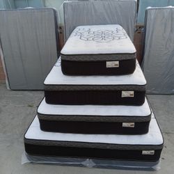 🟢Pillow Top Mattress 12" Thick 🟢same Day Delivery 🟢New In A Plastic Sealed 🟢twin$145 Full $180 Queen $199