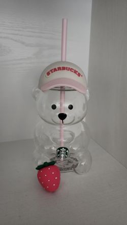 Limited-Edition Starbucks Pink Bearista Glass Cold Cup