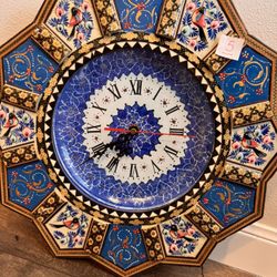 Wall Clock - Antique Handmade Khatam Wall Clock
