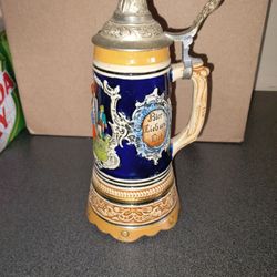 Vintage German Beer Stein With Music Box