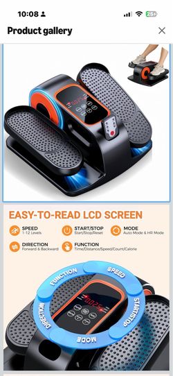 DUREXO Under Desk Elliptical Machine, Ellipse Leg Exerciser While Sitting for Seniors with 12-Speeds & Remote Control, Quiet Portable Electric Ellipti