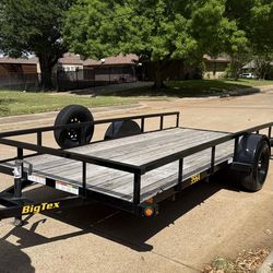 Utility trailer 2023 big Tex 14”x77 clean title/polaris RZR /can am /outlander/