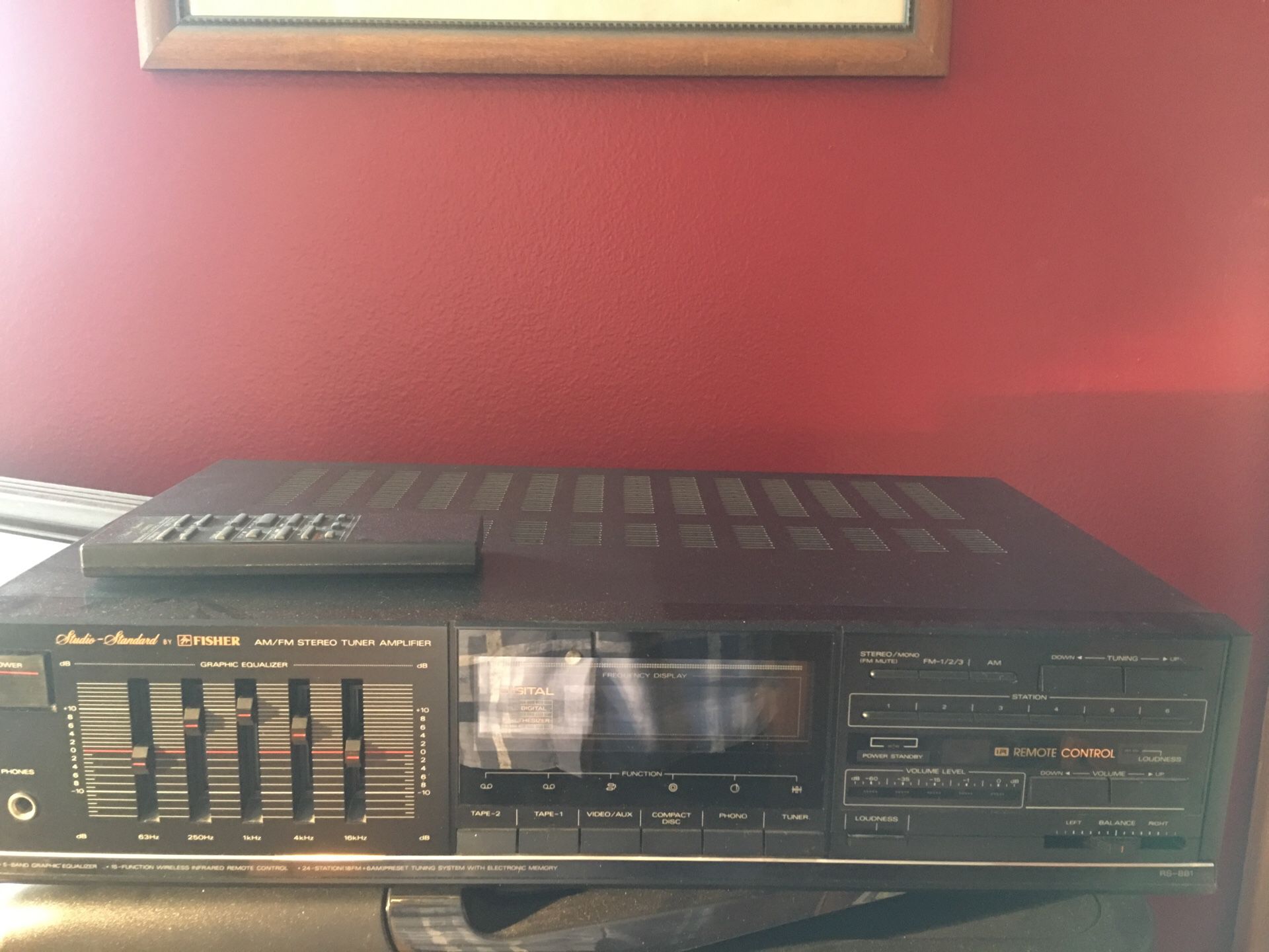 Fisher Model RS-881 Stereo Receiver with Graphics Equalizer!
