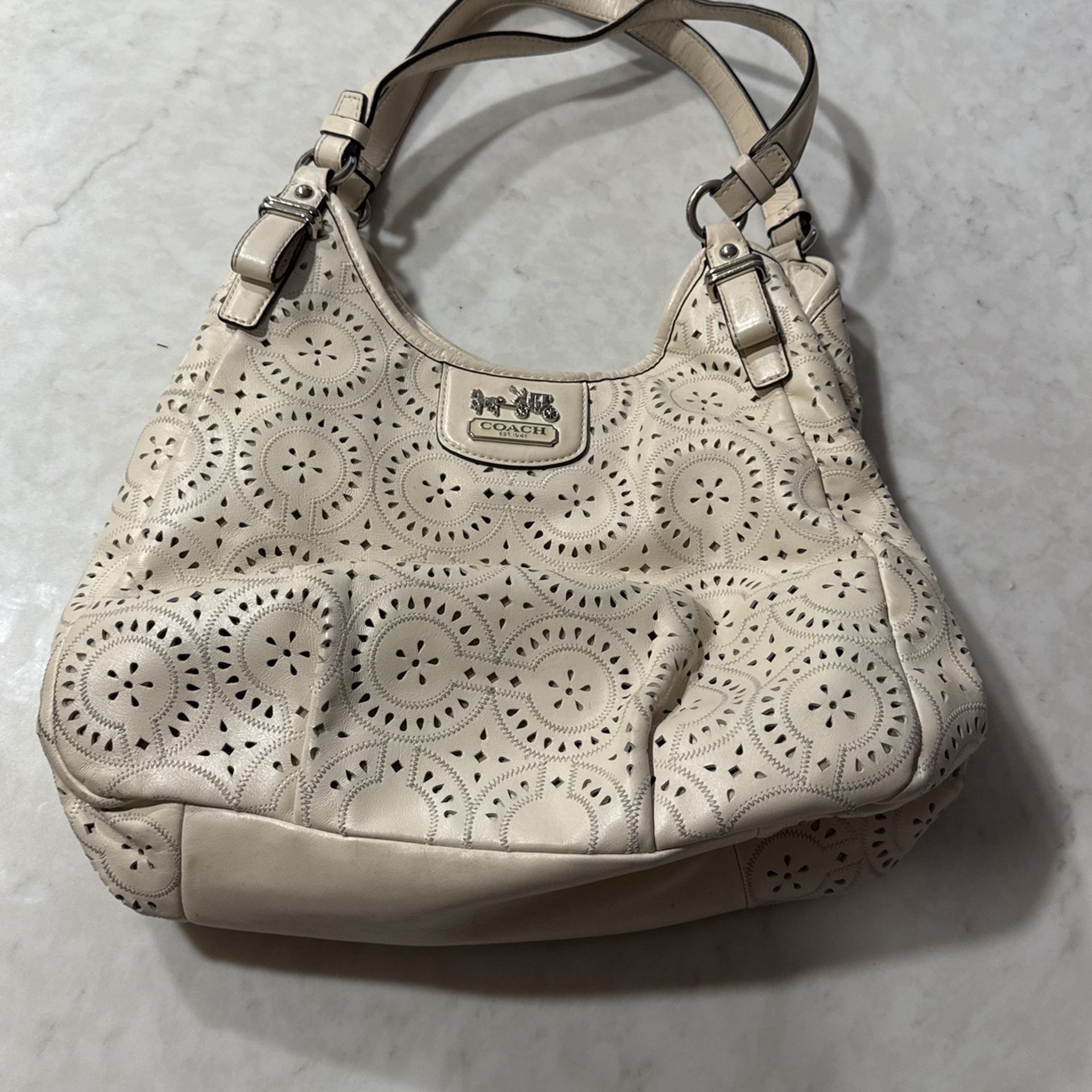 COACH Shoulder Bag Leather CRM 19625