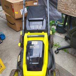 Ryobi 40V Brushless 20 in Cordless Battery Walk Behind Push Lawn Mower TOOL ONLY