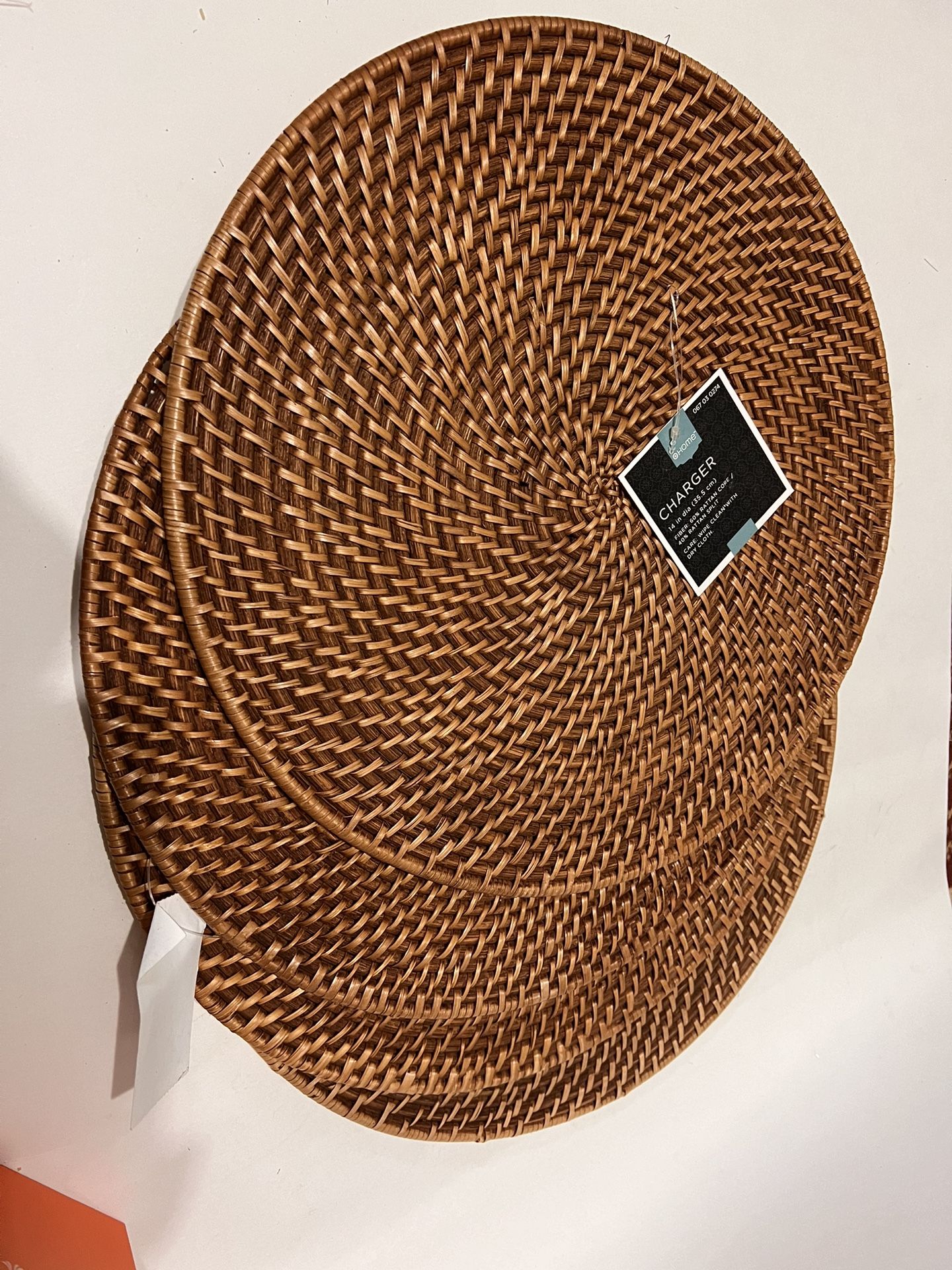 Charger Rattan Placemats Set Of 4 