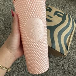 New Studded Starbucks Cup (pink)