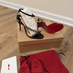 Christian Louboutin Mafaldina spikes black Sandals 100 - Size 36 -US 6 