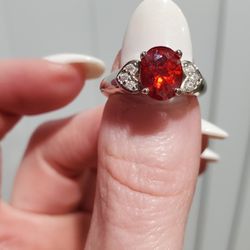 NEW Beautiful Red Stone Ring - Size 6
