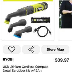 Ryobi Detail Scrubber Kit