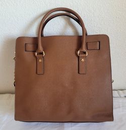 MICHAEL KORS Hamilton Large  Luggage Brown SAFFIANO LEATHER TOTE BAG