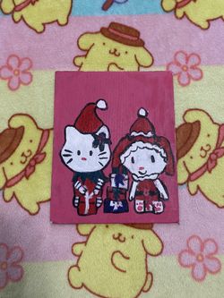 Pink My Melody And Hello Kitty Painting 