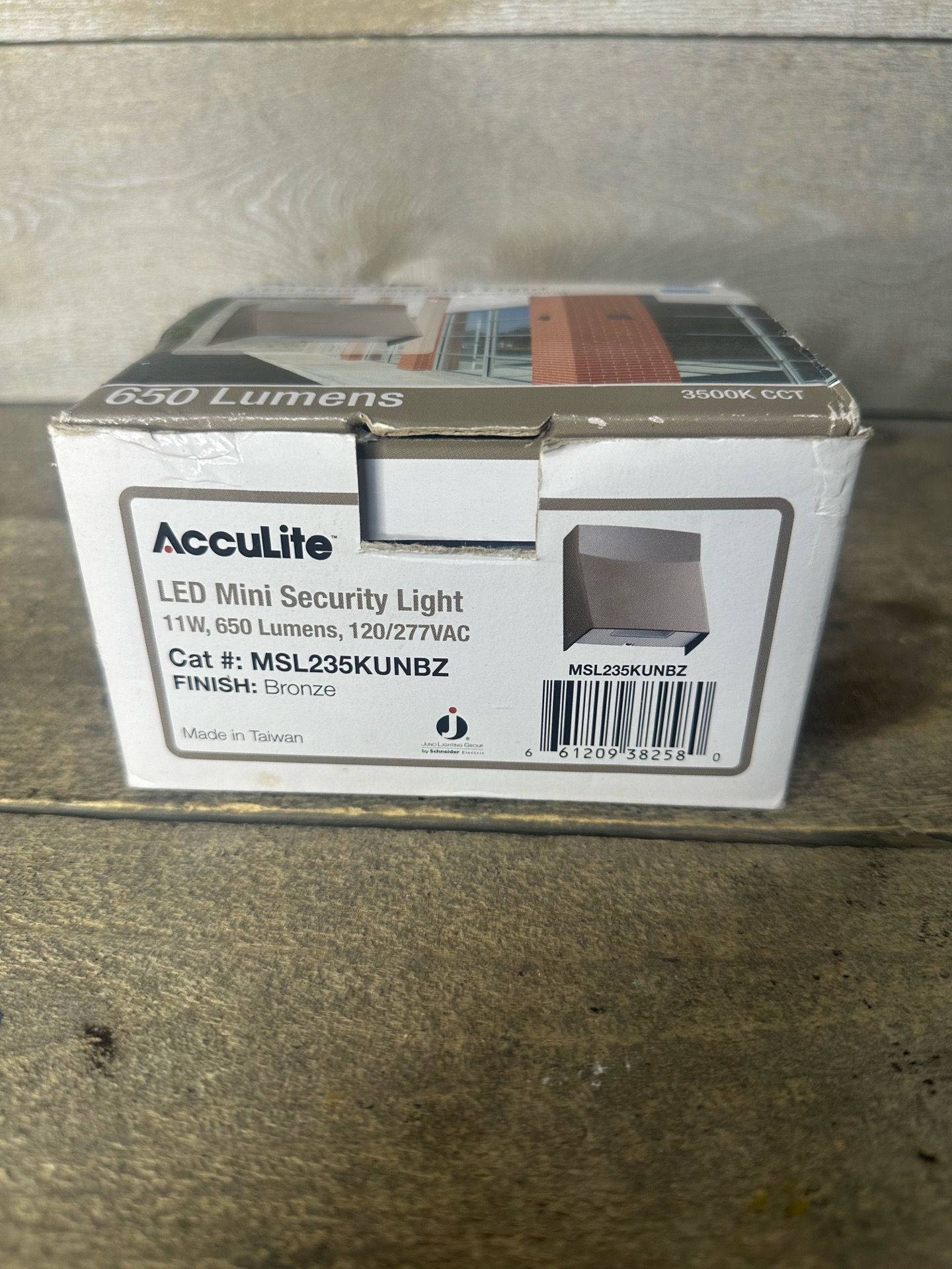 Juno Lighting MSL235KUNBZ AccuLite LED Mini Security Light Bronze 650lm 120-277V