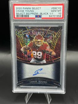 Chase Young 2020 Panini Select Auto Black Prizm 1/1