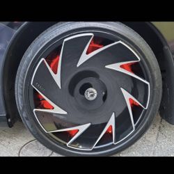 Luxxe Wheels [Lux21] 22" For Dodge Charger- Challnger -Jeep Cherokee -and More -5lug Universal-full List of  Cars they fit is in the description below