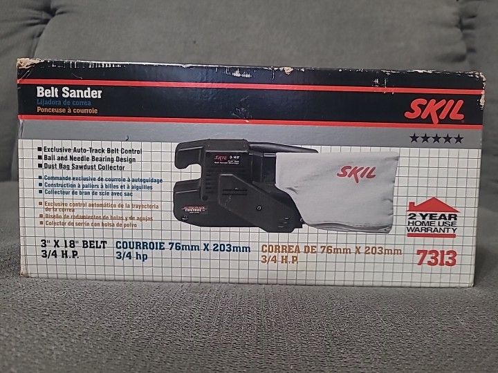 SKIL "Belt Sander" Model #7313 (3/4HP, 4.5 Amp) 3" x 18" Belt. Brand New Sealed