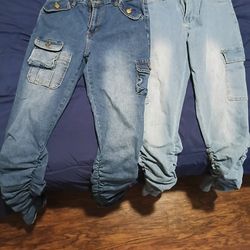 Vip Jeans are a size 3/4  The other jeans are a size 5 to a 7/8 in Juniors