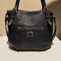 Dooney & Bourke Nina Pebbled Saffiano Leather Satchel Shoulder Bag