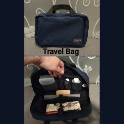 TRAVEL SUNDRIES CASE WITH CONTAINERS