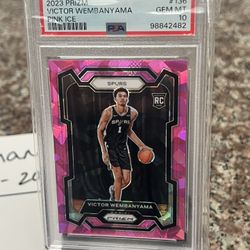 2023 Prizm Pink Ice VICTOR WEMBANYAMA PSA 10