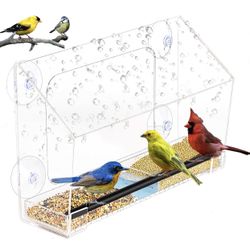 Window Bird Feeders for Outside - Clear Bird Feeders for Window 