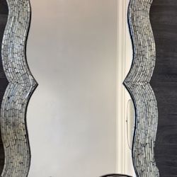 Approx 24x36 Inch Mother Of Pearl Unique Wall Mirror $350 OBO