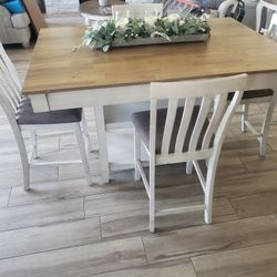 High Table And Bar Stools 