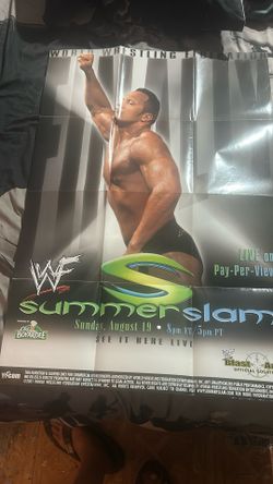 Wwe WwfVintage Summerslam Ppv Promotional 27inch by 39 inch Poster new