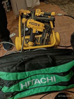 DeWalt 2gal 125 psi air compressor including(3) Nailers D51256/D51420&D51236