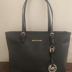 Black MK Carryall Tote Bag Purse 