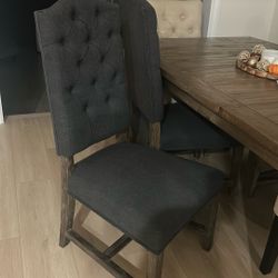 Chairs and Beige Ottomer