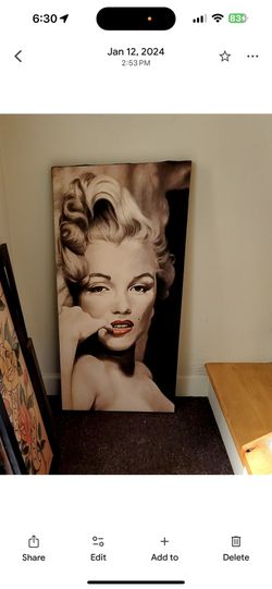 Rare Marilyn Monroe Canvas Wall Art Large Size