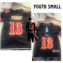 Stitched Youth San Francisco 49ers Brock Purdy Black 2025 Rivalries Game Jersey