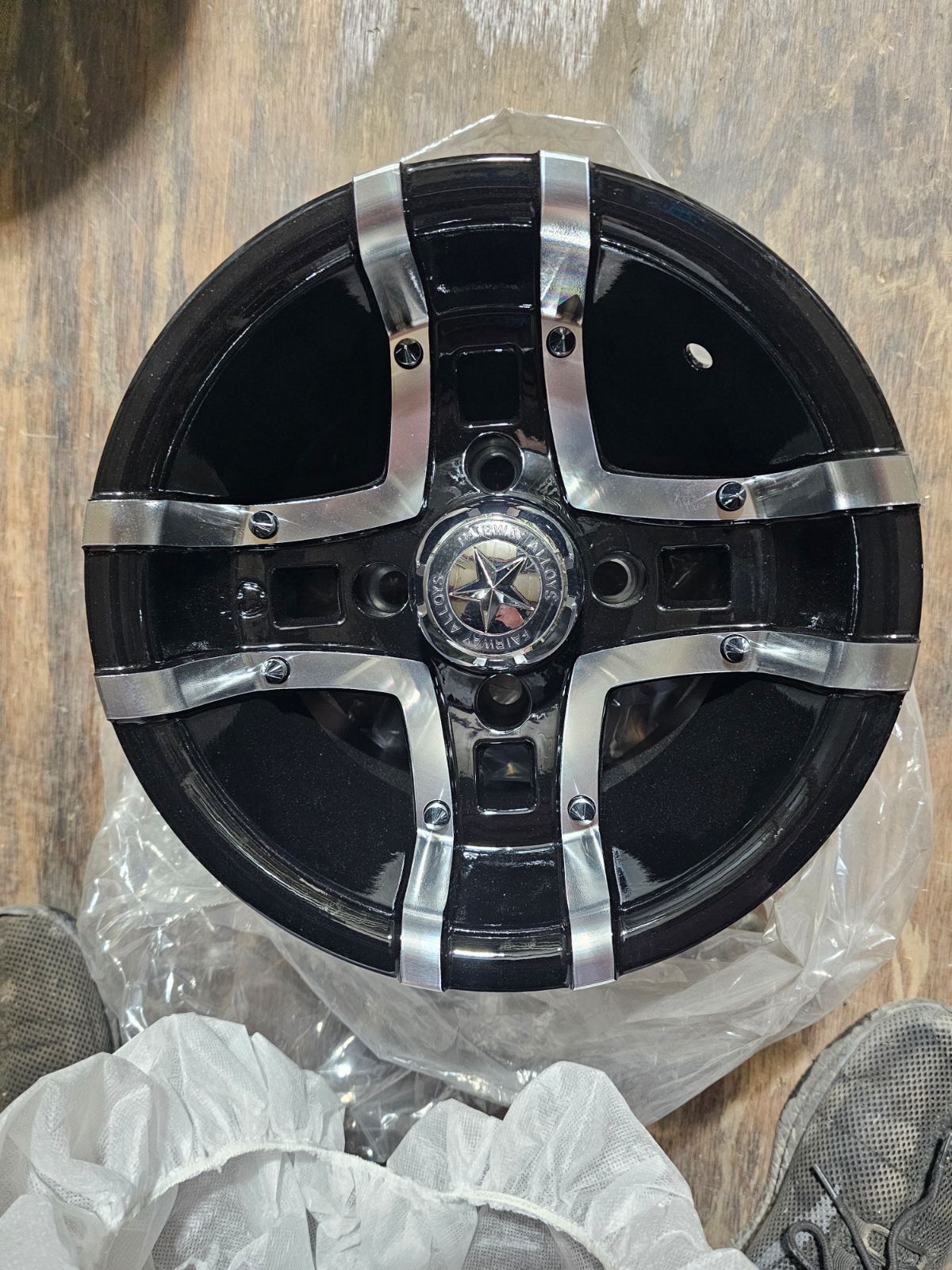 Set Of 2 Fairway Alloy Golf Cart Wheels - NEW