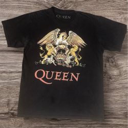  Vintage Queen Band T Shirt Size Med 2019 Bohemian Rhapsody Freddie Mercury Dragon Lion 